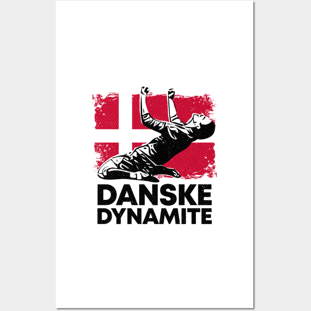 Danmark  Danske Dynamite Denmark Black Wall Art by zeno27